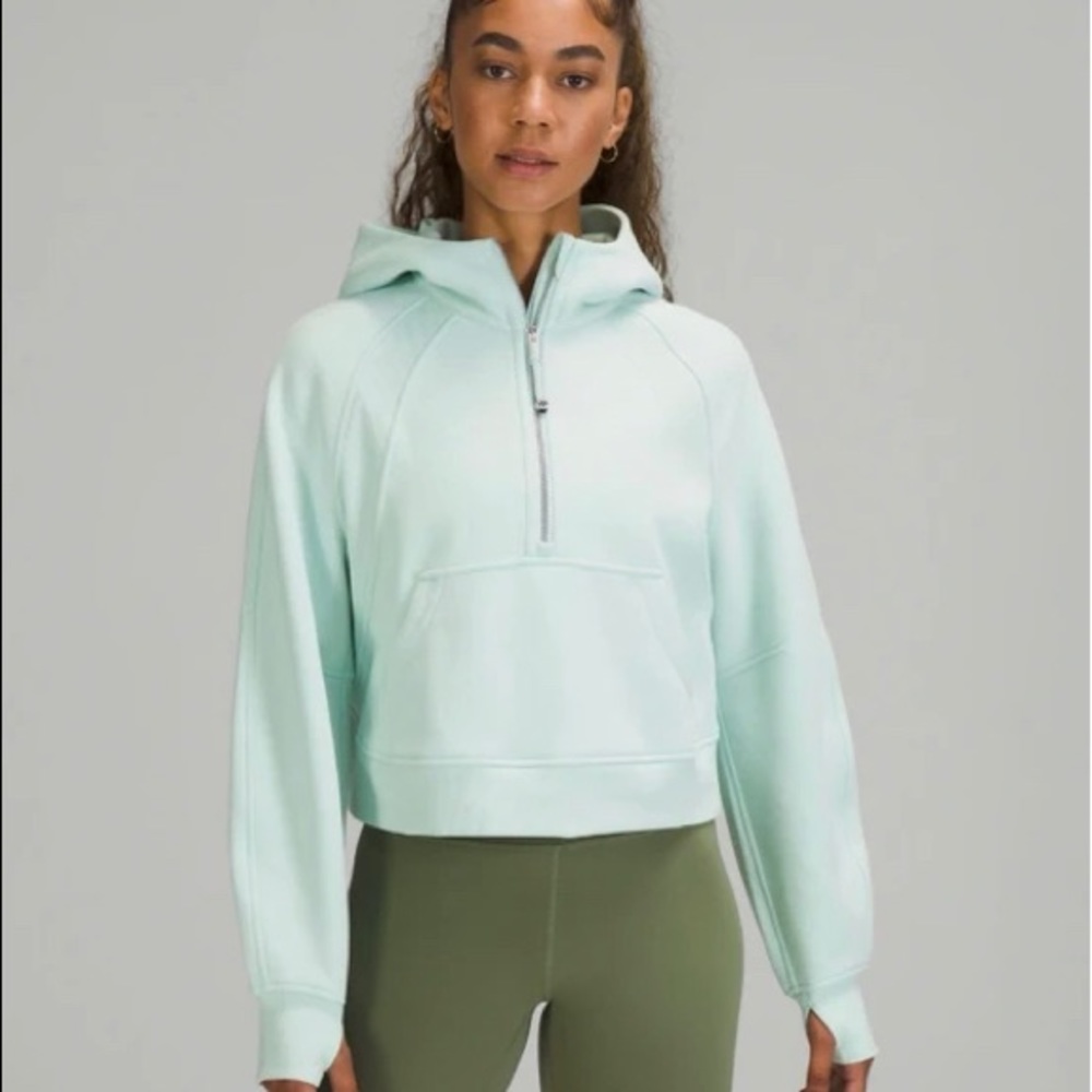 Lululemon Oversized Scuba Half Zip (Delicate Mint)